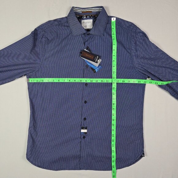 Denim & Flower Ricky Singh Poplin Dress Shirt L Slim Fit NWT - Picture 9 of 10